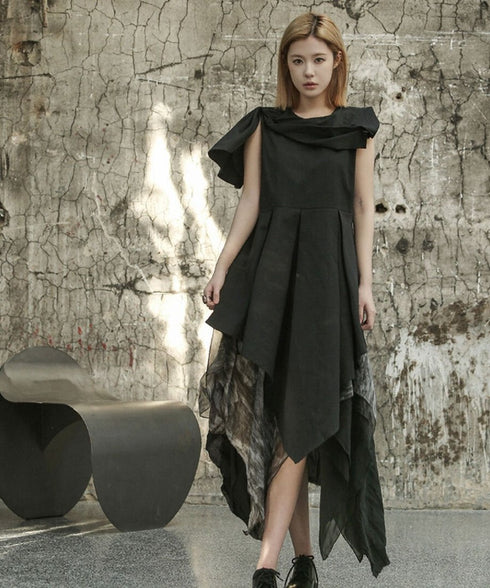 Asymmetric Bow Pleated Top